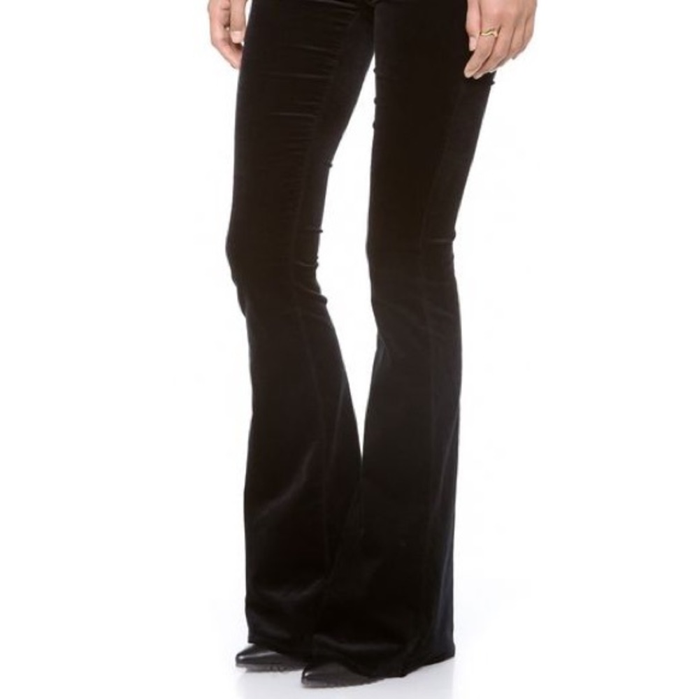 J Brand Martini Flare Black Velvet Pants - 32
